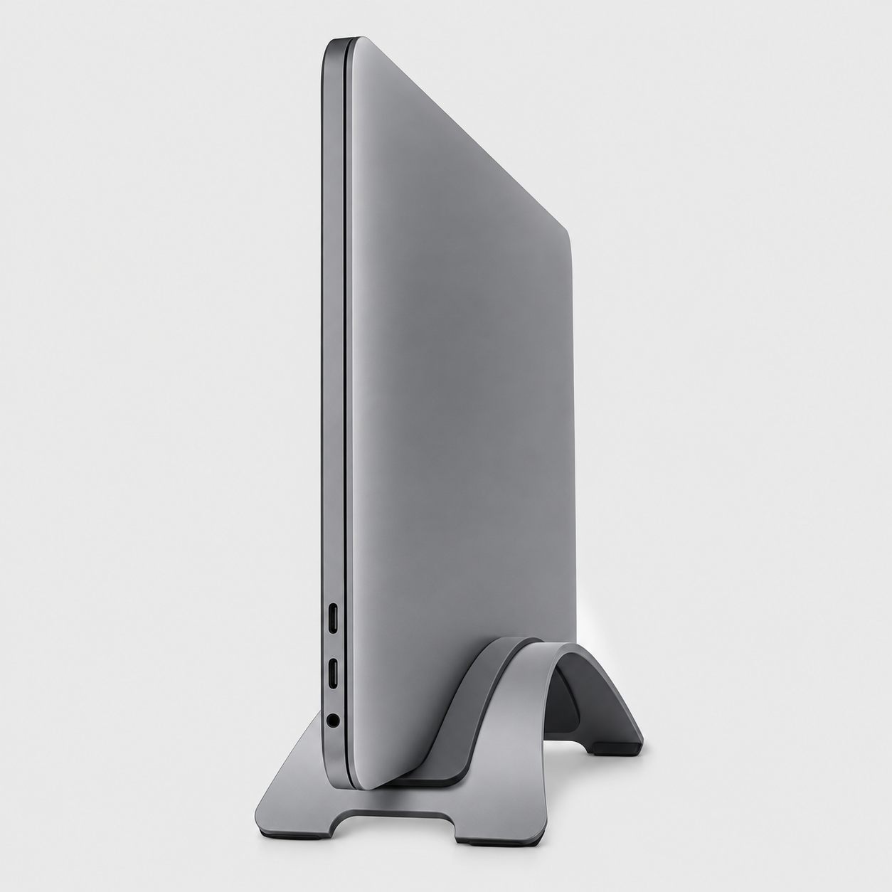 Vertical Laptop Stand For Saving Desk Space And Desktop Workstation Setup
